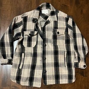 Lucky Brand Plaid Button-Up Jacket